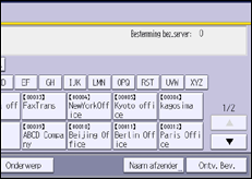 Schermafbeelding bedieningspaneel