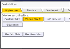 Schermafbeelding bedieningspaneel