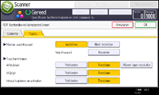 Schermafbeelding bedieningspaneel