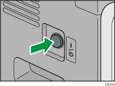 Main power switch illustration