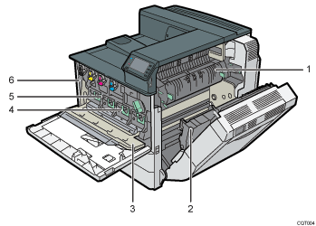 已编号的打印机插图