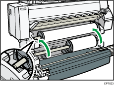 Paper input location illustration