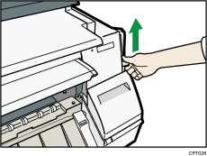 Paper holding lever illustration