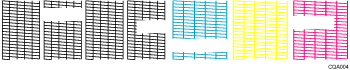 Nozzle check pattern illustration