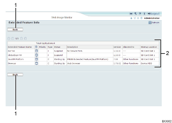 Web browser screen illustration numbered callout illustration