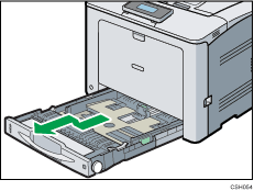 Front side of the printer illustration