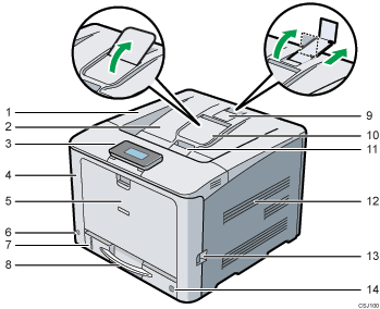 Printer illustration numbered callout illustration