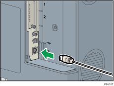 Illustration of connecting Ethernet cable