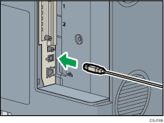 Illustration of connecting the USB interfece cable