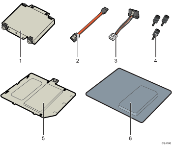 Hard disk contents numbered callout illustration