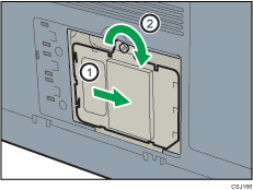 Rear side of the printer illustration