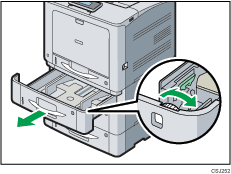 Front side of the printer illustration