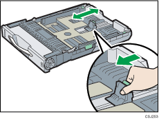 Paper feed tray illustration