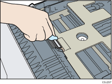 Paper feed tray illustration