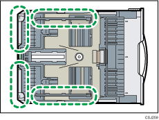 Paper feed tray illustration