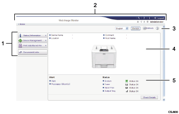 Web browser screen illustration numbered callout illustration