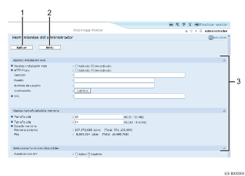 Ilustración de llamada numerada de ilustración de pantalla del explorador Web