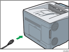 Ilustración del cable de alimentación