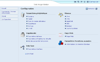 Illustration de la page du navigateur Web