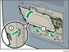 Vue arrière de l'imprimante