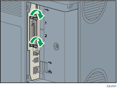 Vue arrière de l'imprimante