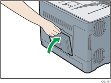 Vue arrière de l'imprimante