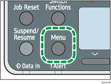 Illustration de la touche Menu