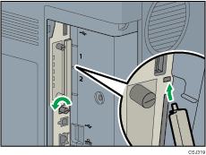 Vue arrière de l'imprimante