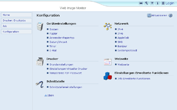 Web-Browser Bildschirmdarstellung