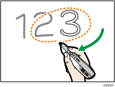 Illustration of selecting the stroke