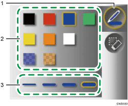 Application screen illustration numbered callout illustration