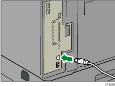 Abbildung des Anschlusses des USB-Schnittstellenkabels