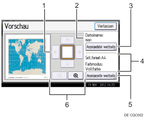 Nummerierte Abbildung Bedienfeld-Display