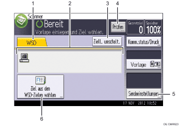 Nummerierte Abbildung Bedienfeld-Display