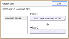 Ilustración de la pantalla panel de mandos