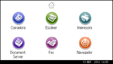 Ilustración de la pantalla panel de mandos