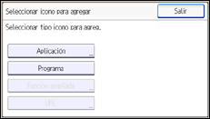 Ilustración de la pantalla panel de mandos