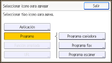 Ilustración de la pantalla panel de mandos