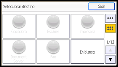 Ilustración de la pantalla panel de mandos