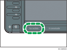 Ilustración del indicador de fax recibido