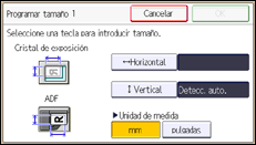 Ilustración de la pantalla panel de mandos