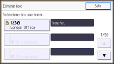 Ilustración de la pantalla panel de mandos