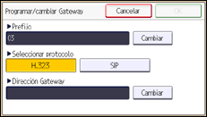 Ilustración de la pantalla panel de mandos