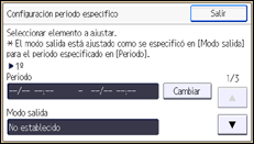 Ilustración de la pantalla panel de mandos