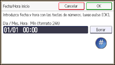 Ilustración de la pantalla panel de mandos