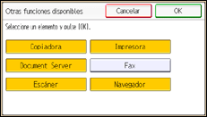 ilustración de la pantalla del panel de operaciones