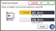 Ilustración de la pantalla panel de mandos