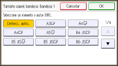 Ilustración de la pantalla panel de mandos