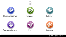 Schermafbeelding bedieningspaneel