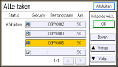 Schermafbeelding bedieningspaneel